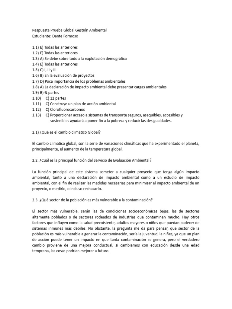 Gestión Ambiental y Cambio Climático | PDF | Entorno natural ...