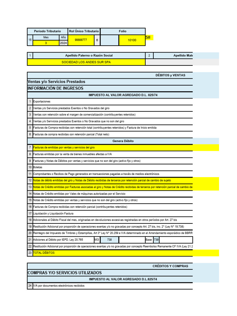 Declaración IVA y Retenciones 2024 | PDF | Impuesto al valor agregado ...