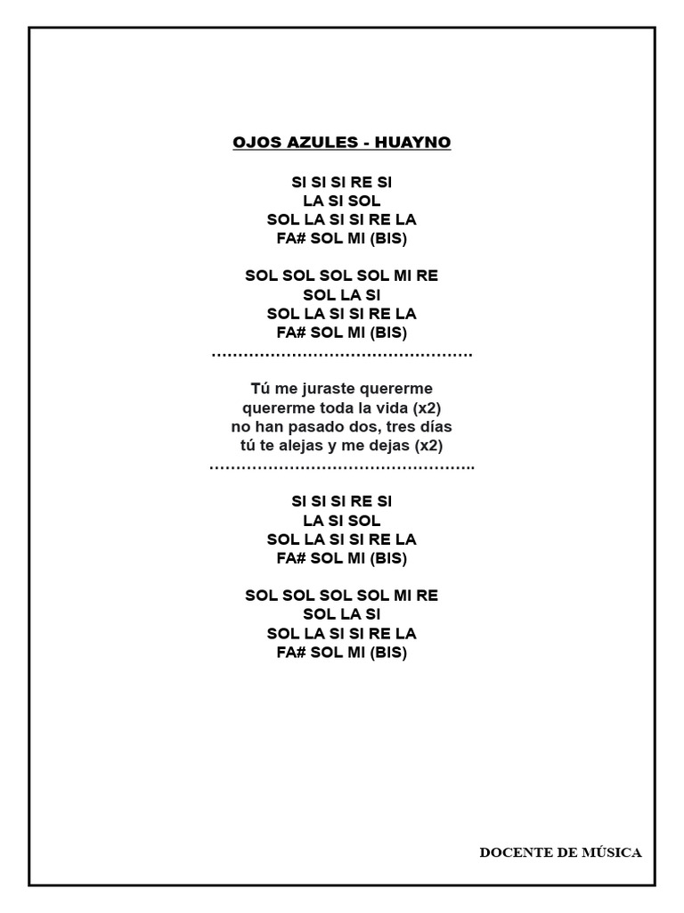 3er Grado Ojos Azules Huayno PDF