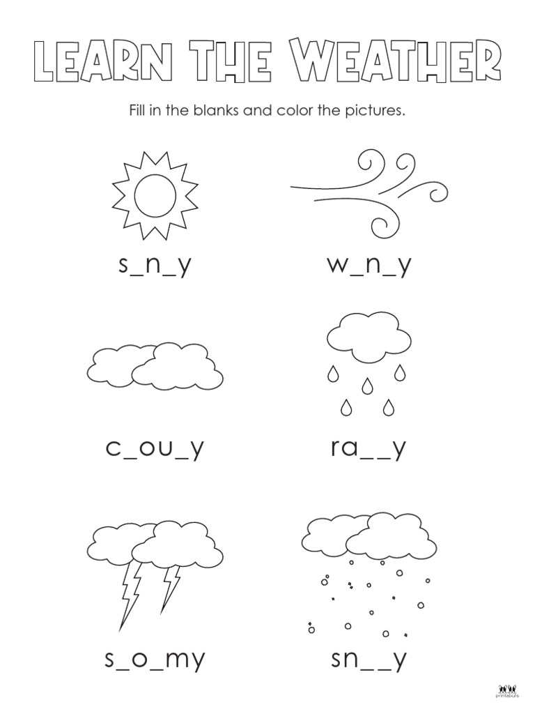 Printable Weather Worksheet 3 PDF