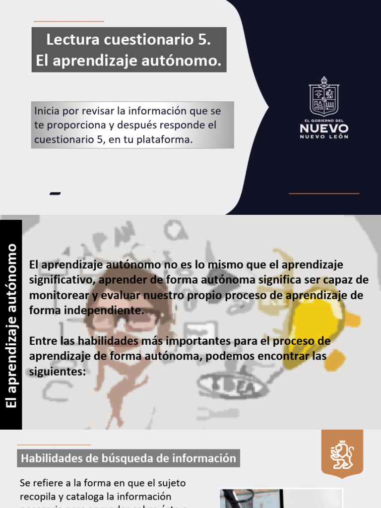 Habilidades del sujeto autónomo | PDF | Aprendizaje | Información