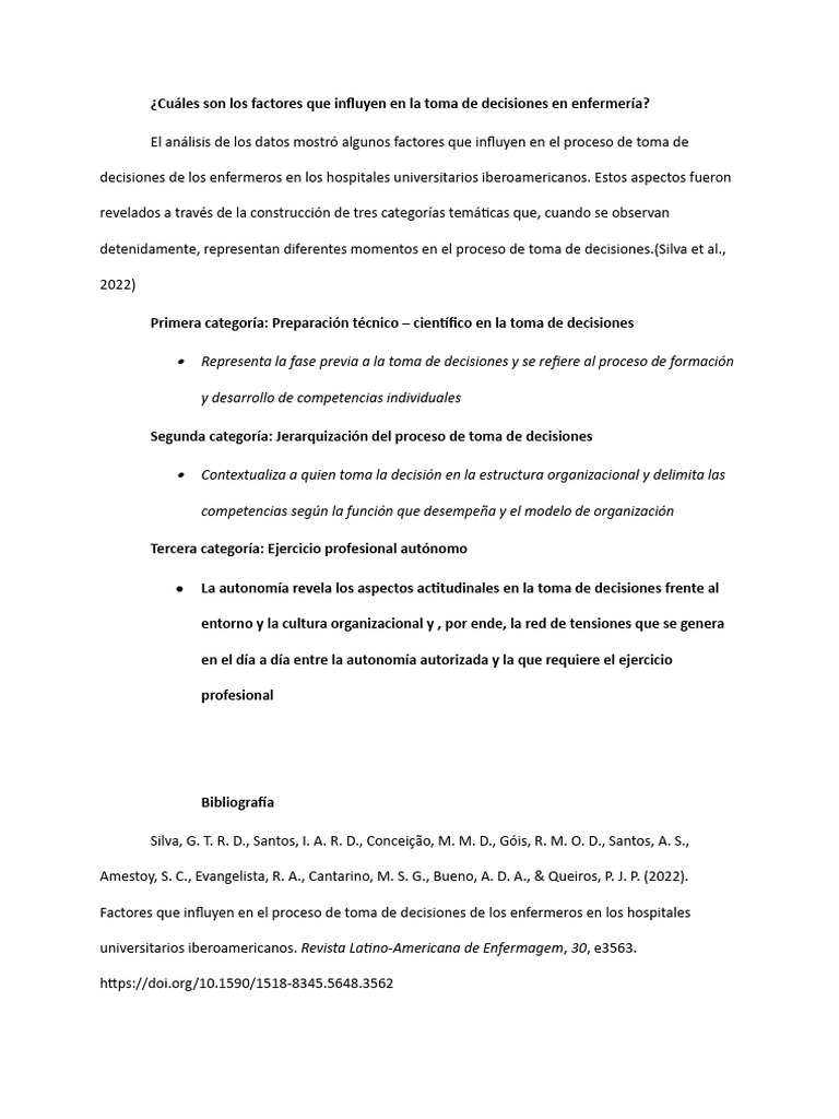 Cuáles son los factores que influyen en la toma de decisiones en ...