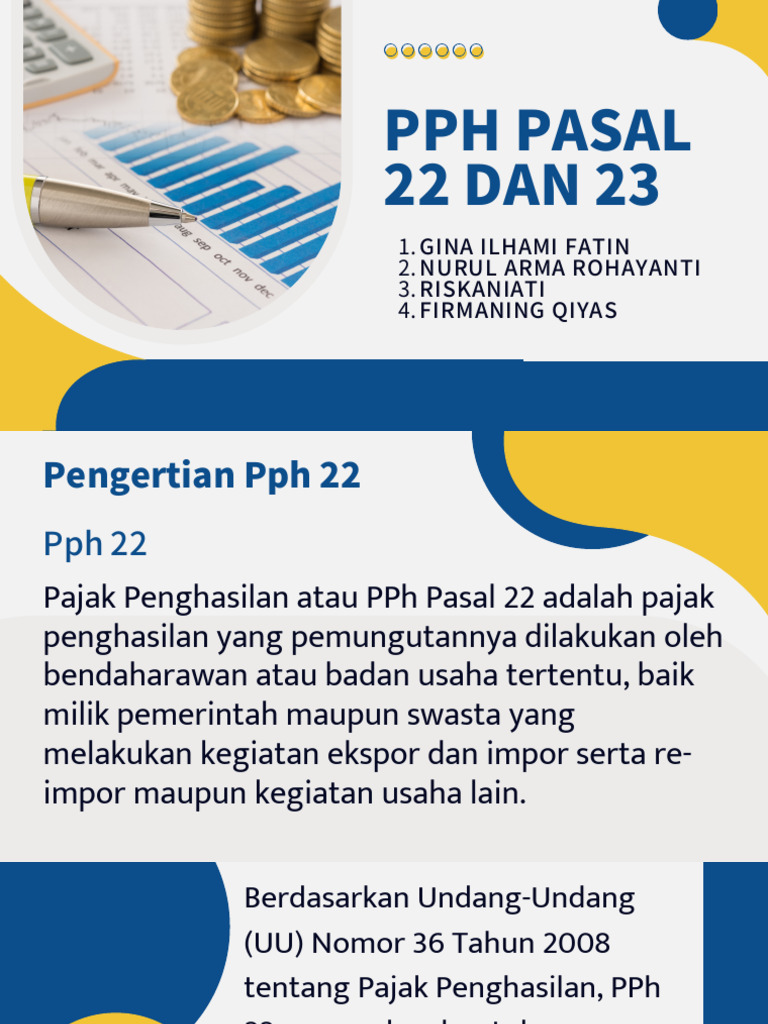 Tarif dan Contoh PPh Pasal 22 & 23 | PDF | Pengelolaan Keuangan & Uang