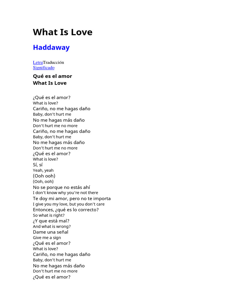 What is love english pdf m sica grabada grabaci n de sonido