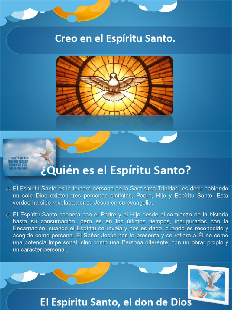 Presentación Creo en El Espíritu Santo | PDF | espíritu Santo | Cristo ...