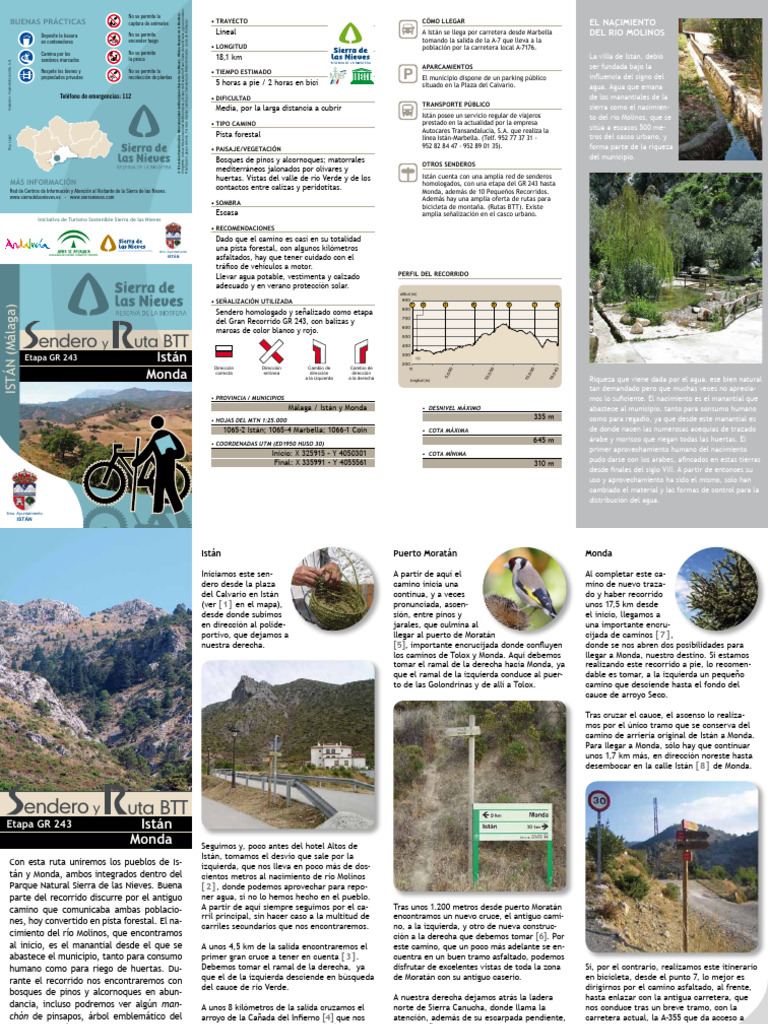 Ruta BTT Istan Monda Con Mapa | PDF | Ciencias de la Tierra