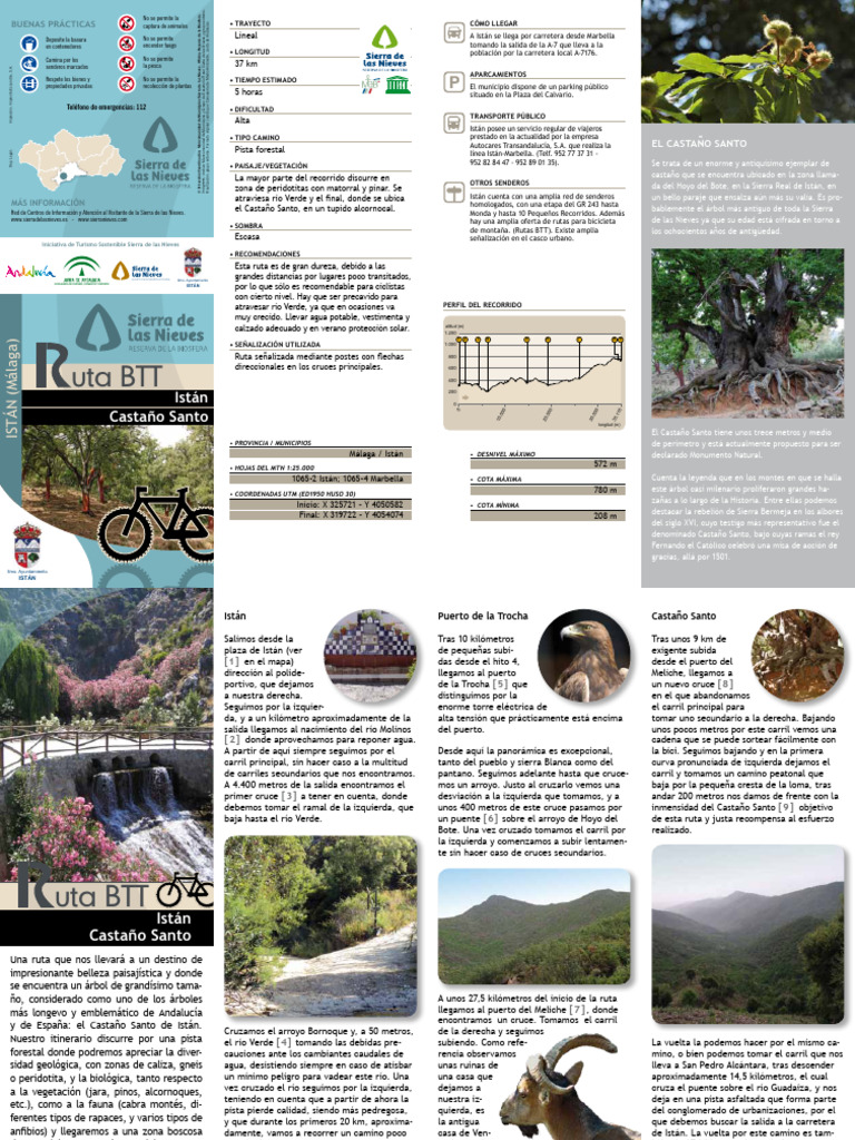 Ruta BTT Istan Castaño Santo Con Mapa | PDF | Ciencias de la Tierra ...