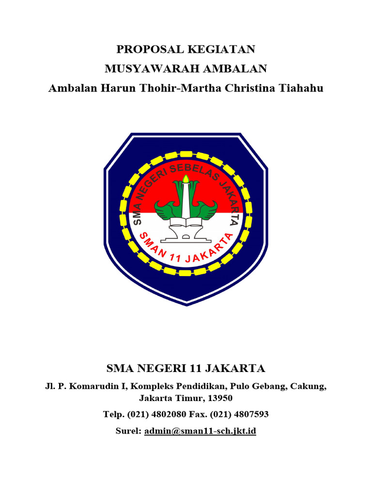 Musyawarah Ambalan Pramuka SMA 11 Jakarta | PDF