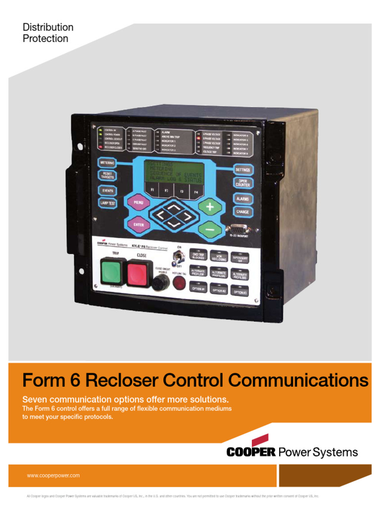 Form 6 Recloser Control Communications: Distribution Protection | PDF ...
