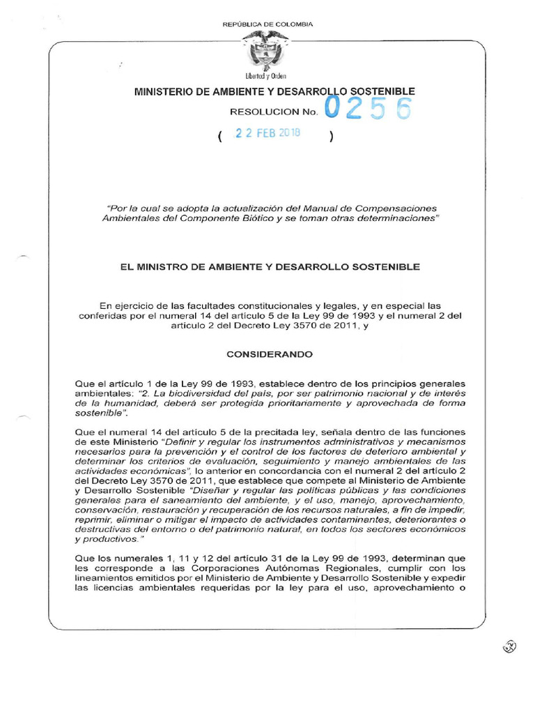 Resolucion 256 de 2018 | PDF
