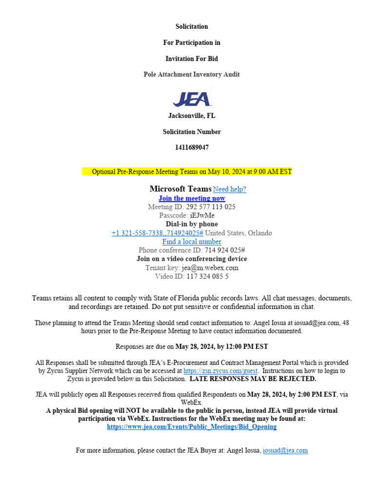 IFB - Pole Attachment Inventory Audit Solicitation Document | PDF ...