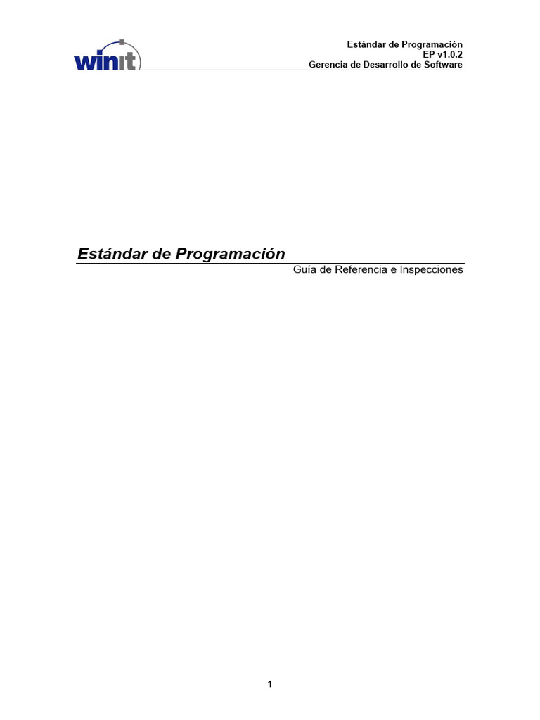 WINIT PRO INS Estandar Programacion | Descargar gratis PDF ...