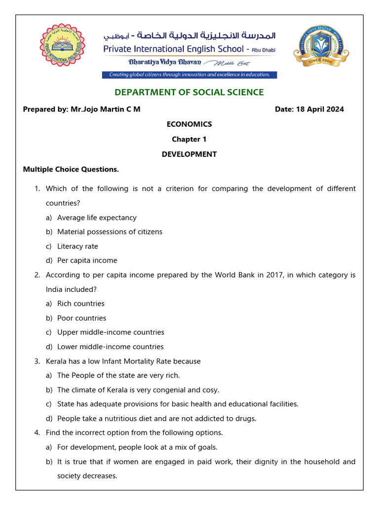 Gr10 Eco Ch1 Rw1 Pdf Developing Country Sustainability