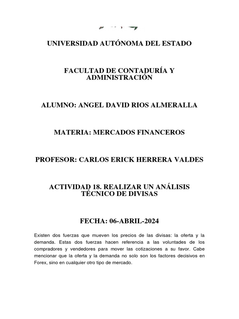 ANGEL DAVID RIOS ALMERALLA - Actividad 18. Realizar Un Análisis Técnico ...