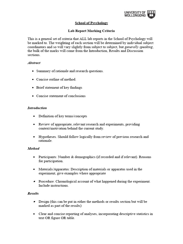 Lab Report Writing Pdf Experiment Theory