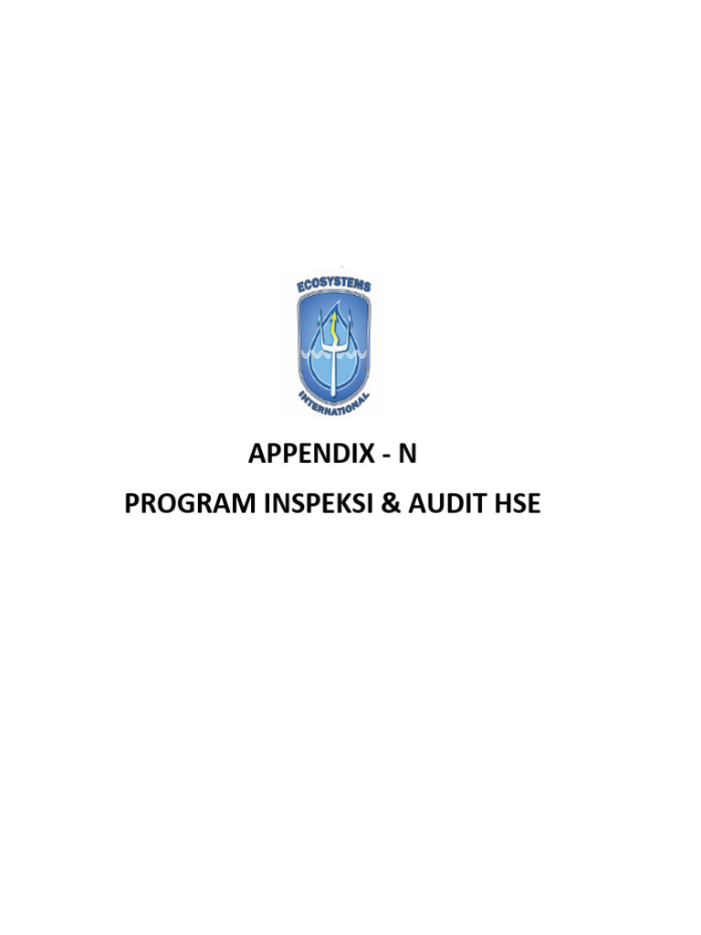 Appendix - N (Program Inspeksi - Audit HSE) | PDF