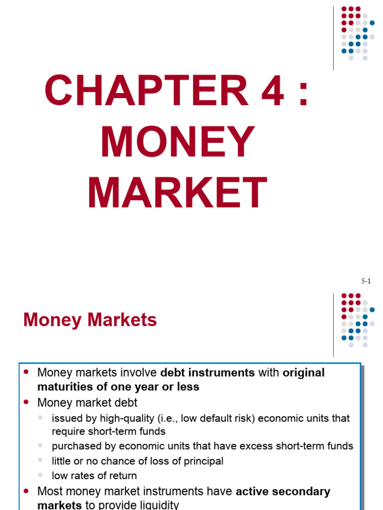 Overview of Money Market Instruments | PDF | United States Treasury ...