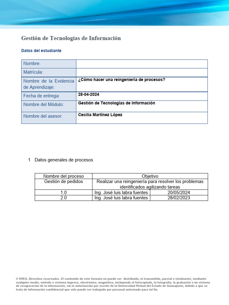 Reingeniería de Procesos de Facturación | PDF | Ciencias de la ...