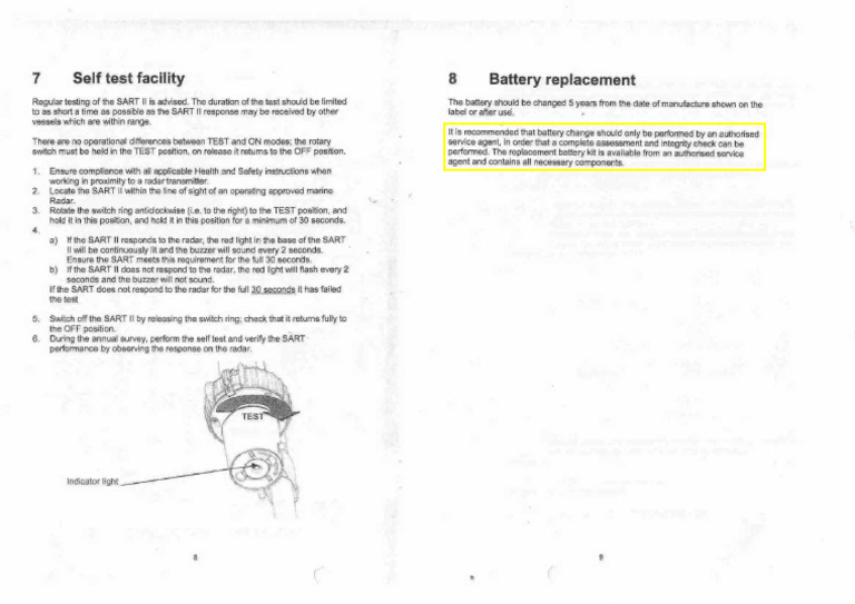 SART Battery Replacement | PDF