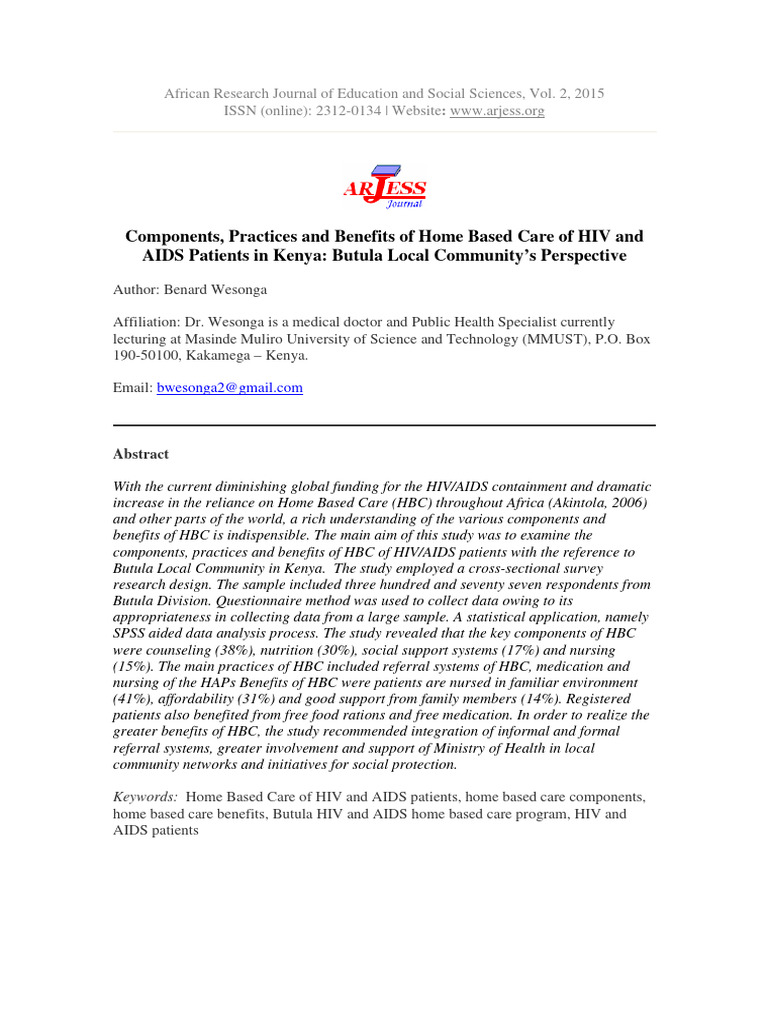 components-practices-and-benefits-of-home-based-care-of-hiv-and-aids