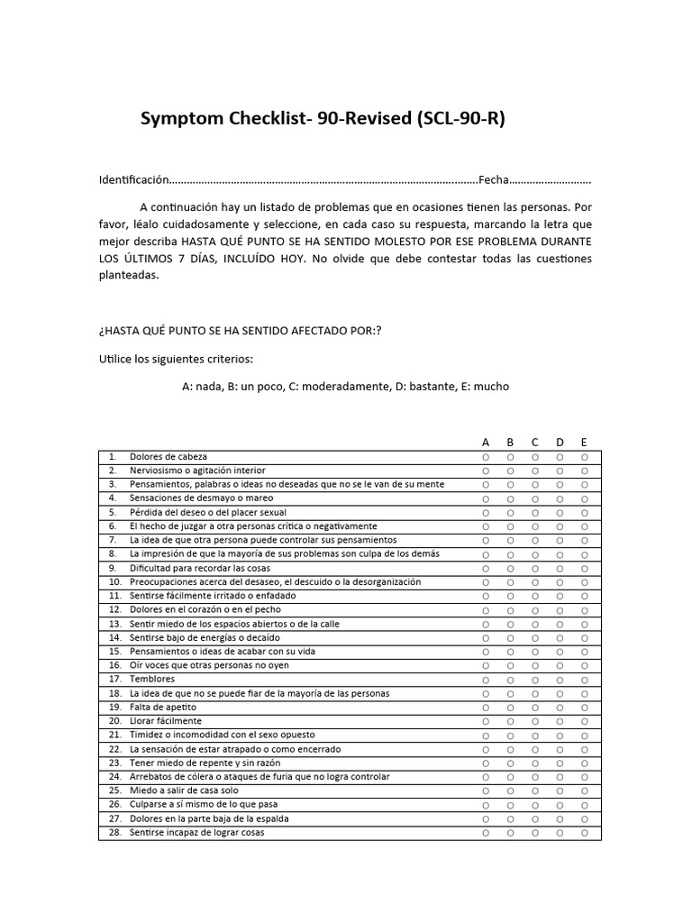 SCL 90 R | PDF