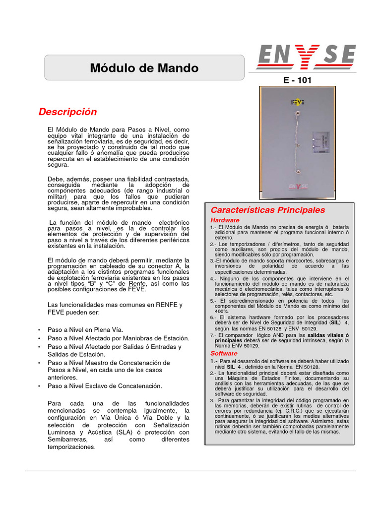 Módulo de Mando para Pasos a Nivel | PDF | Software | Hardware de la ...