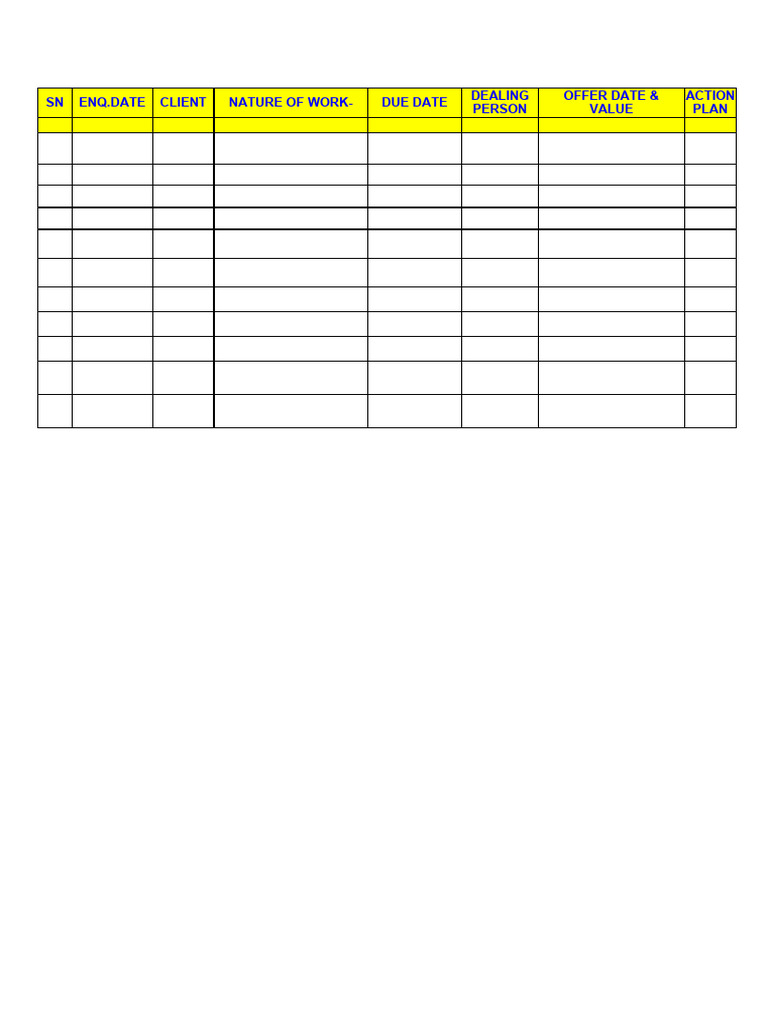 Enquiry Format | PDF