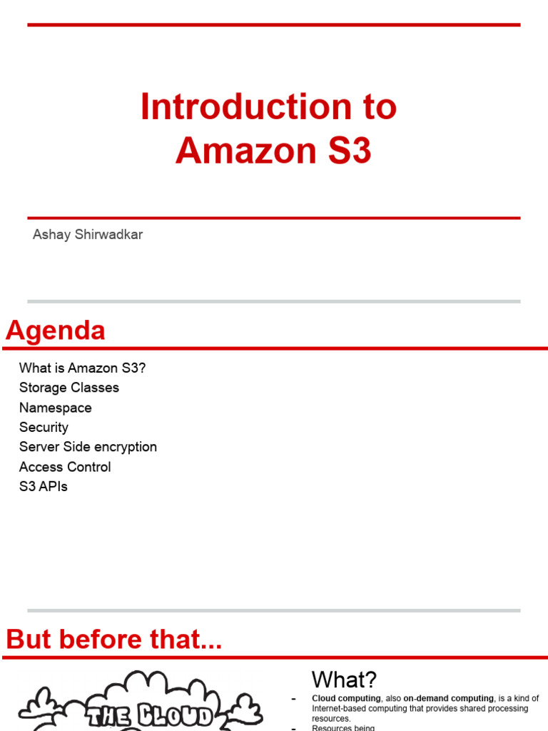 Amazon S3: Overview and Key Features | PDF | Cloud Computing | Computer ...
