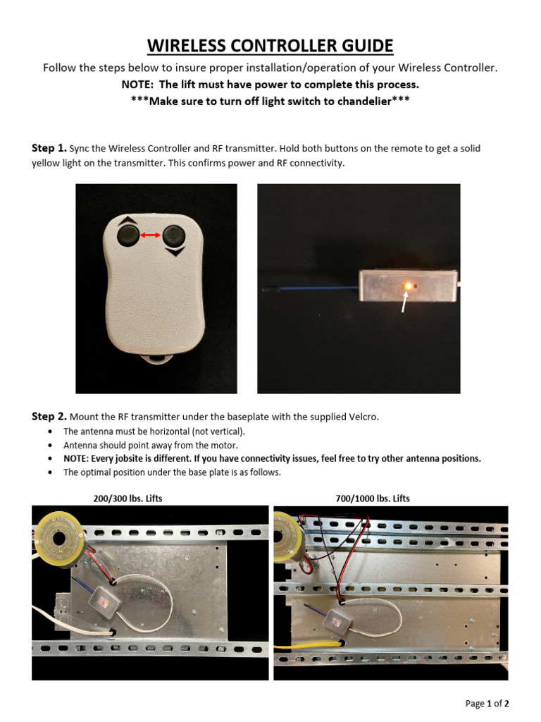 Wlc Instructions Pdf Elevator Wireless