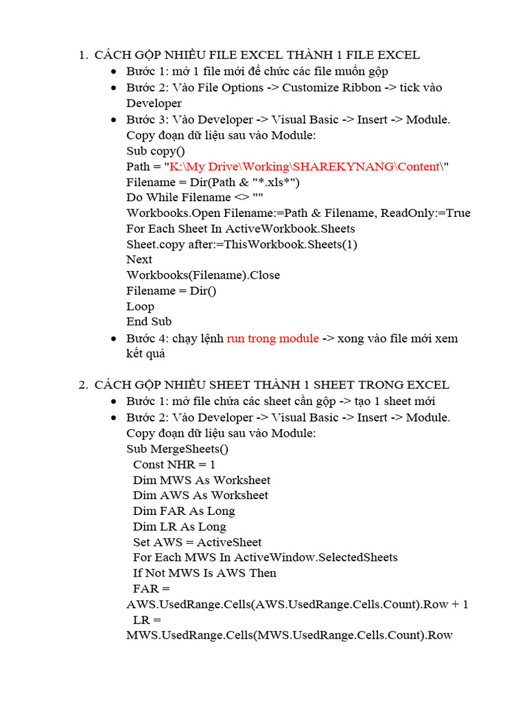 C ch g p nhi u file excel th nh 1 file excel pdf