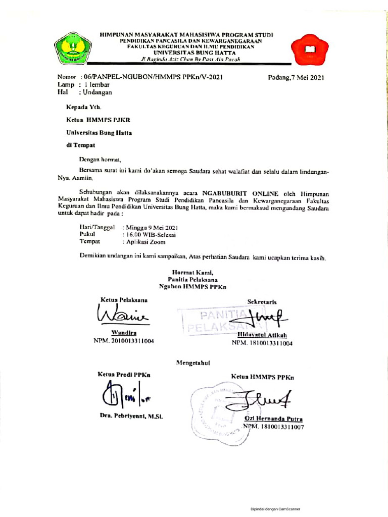 Undangan Hmmps PJKR | PDF