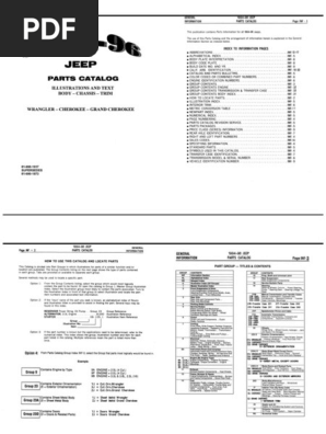 1994 Jeep Wrangler YJ Suspension Parts | PDF | Axle | Four Wheel Drive