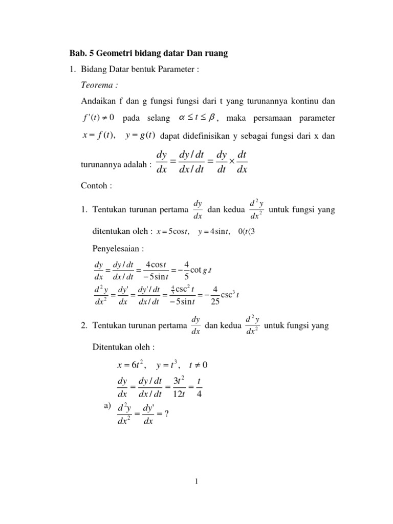 Turunan dan Integral dalam Geometri Vektor | PDF