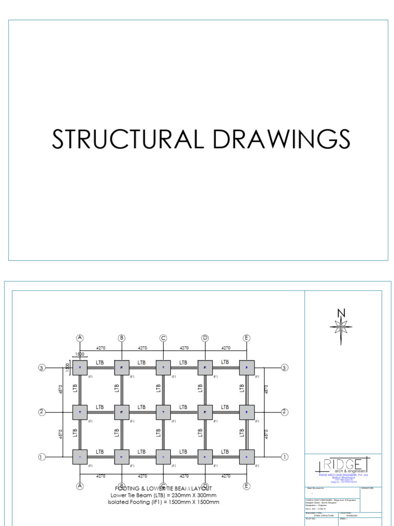 Structural Drawings for Steel Building | PDF | Structural Engineering ...
