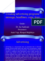 Creating Advertising Programe Message, Headlines, Copy, Logo