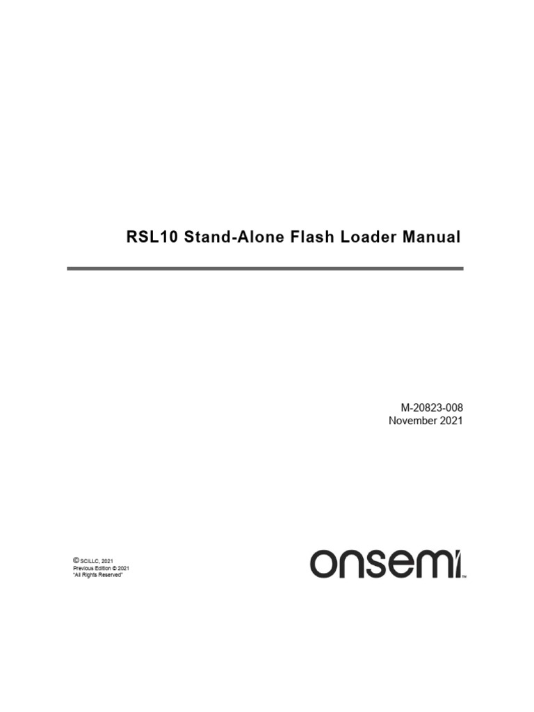 RSL10 Stand Alone Flash Loader | PDF | Flash Memory | Command Line ...