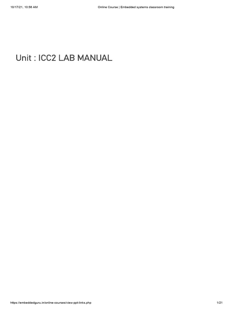 Icc2 Lab Manual | PDF | Learning | Educational Environment