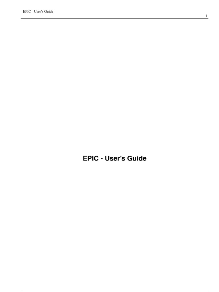 EPIC User's Guide | PDF | Eclipse (Software) | Perl