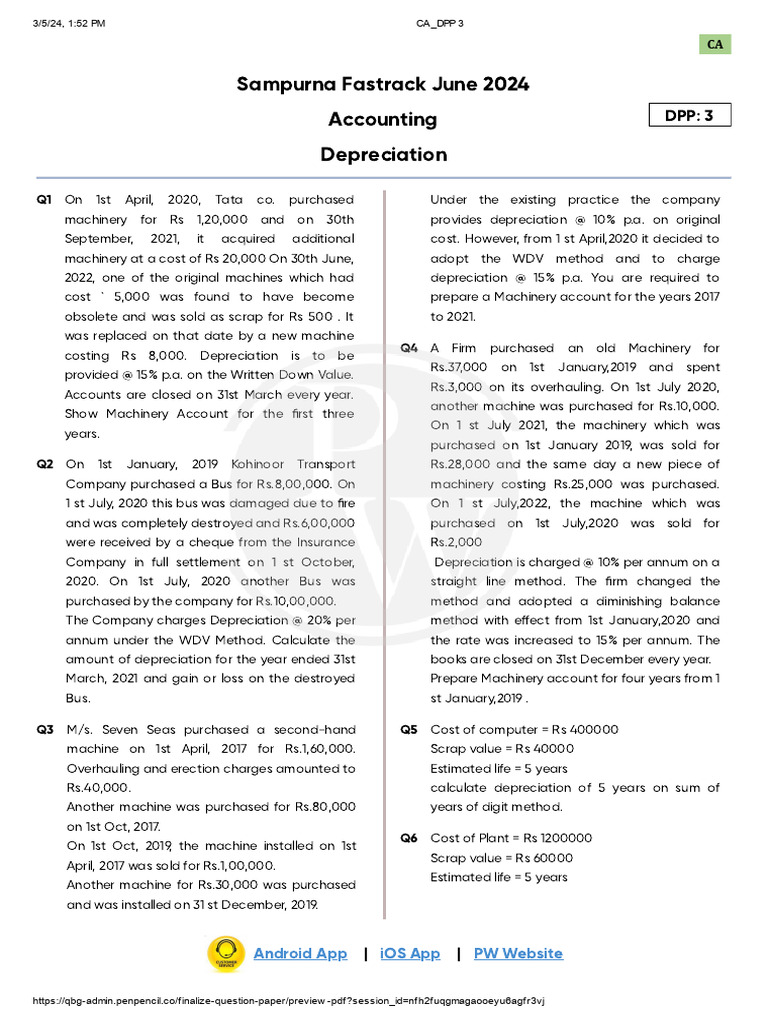 Machinery Depreciation Accounting Guide | PDF | Depreciation | Book Value