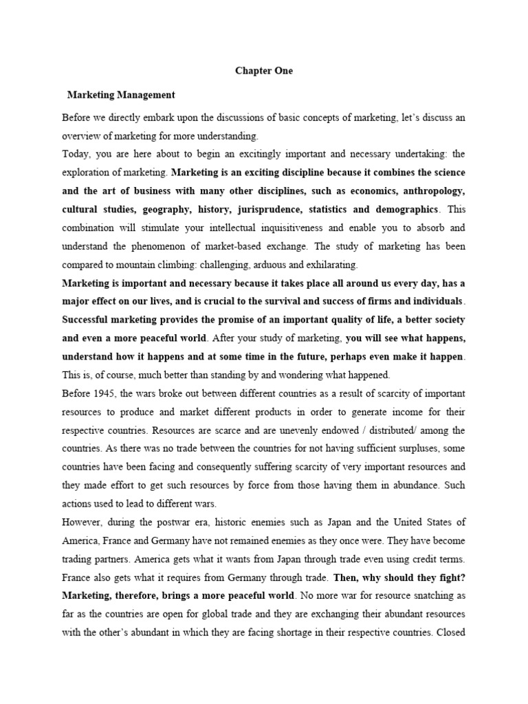 Marketing Ch 1 Pdf Marketing Market Economics