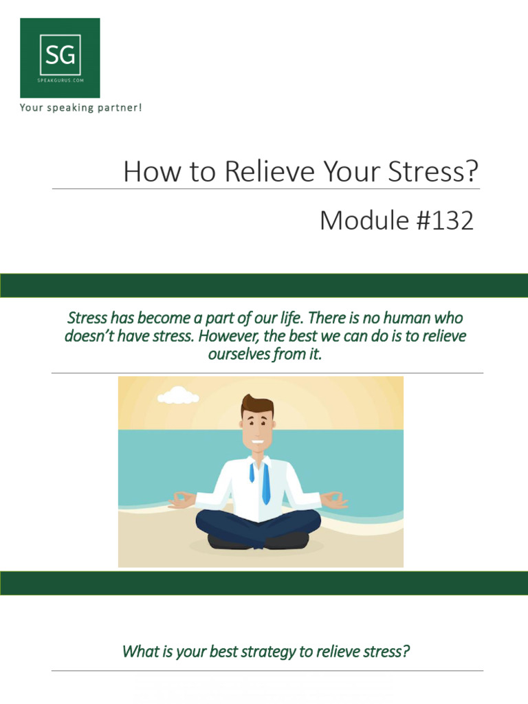 How To Relieve Your Stress | PDF | Stress (Biology) | Endocrine System