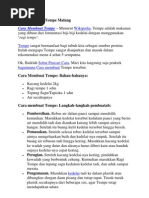 Download Cara Membuat Tempe Malang by Viny Ameliani Febrina SN74122713 doc pdf