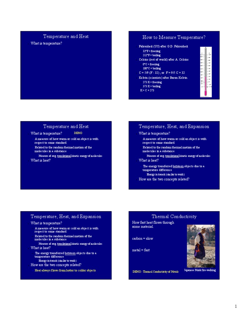 Understanding Temperature and Heat Concepts | PDF | Heat | Temperature