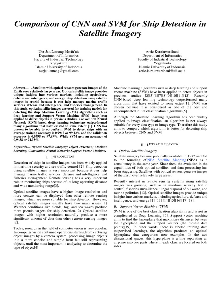 Comparison of CNN and SVM For Ship Detec | PDF | Support Vector Machine ...