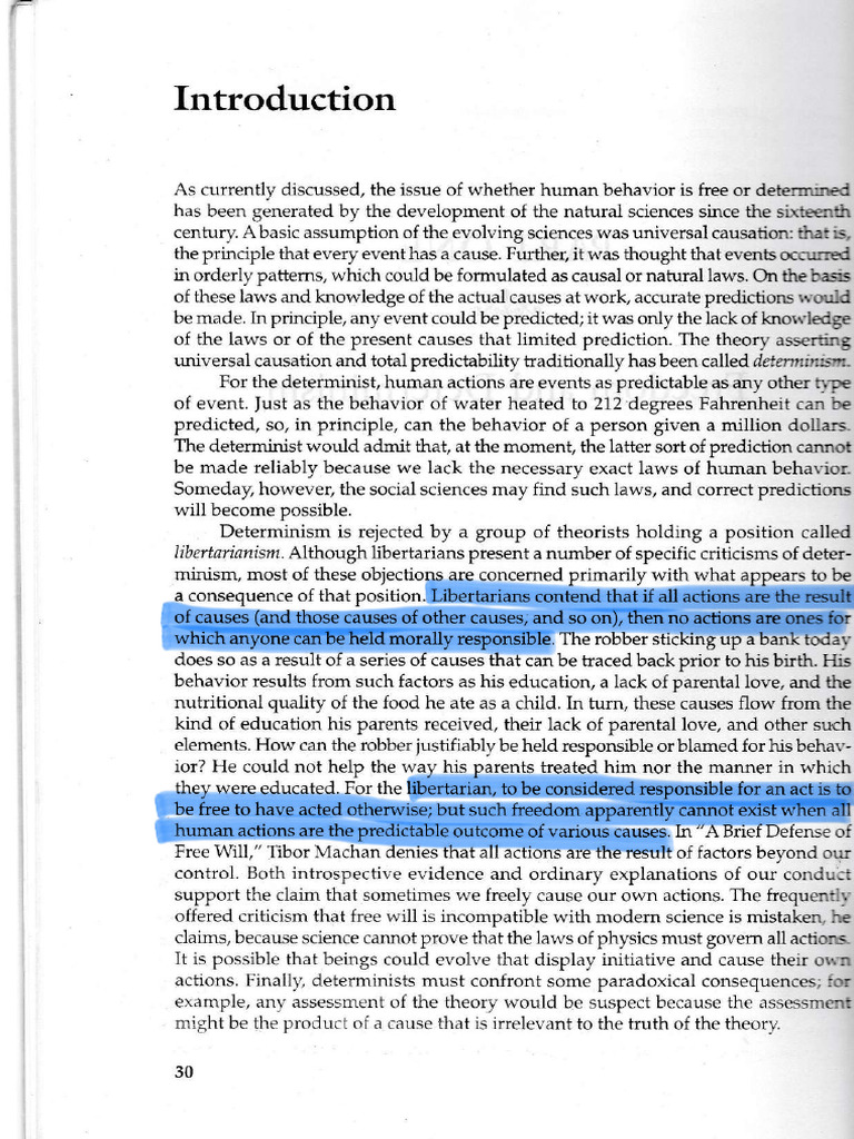 Free Will And Determinism Notes Pdf