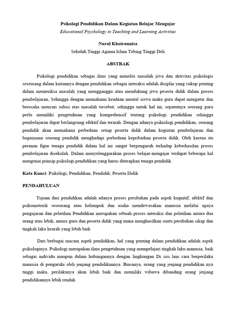 Psikologi Pendidikan Pdf
