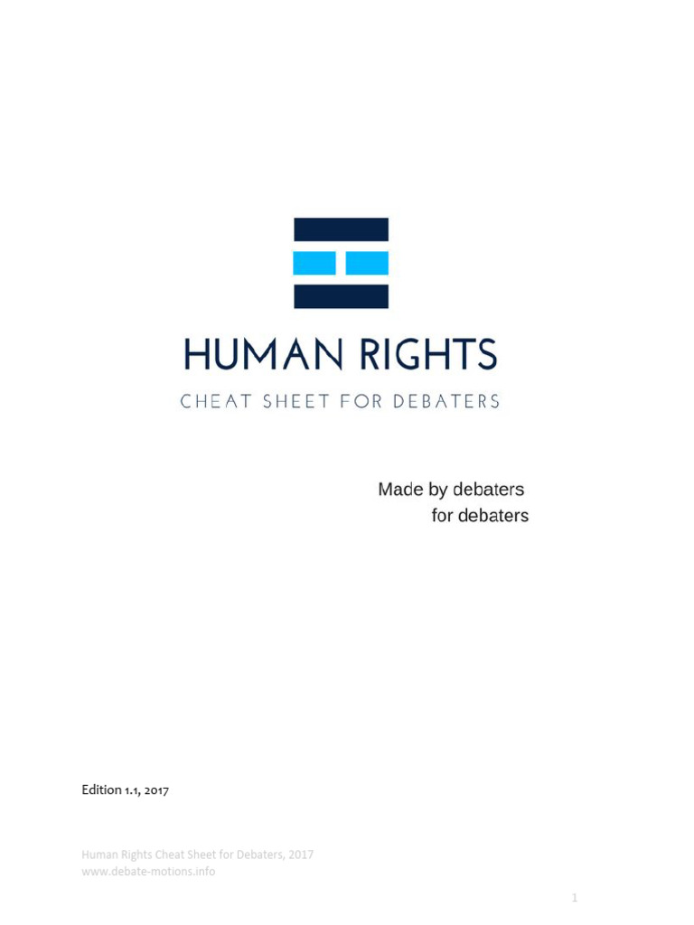 Human Rights Guide for Debaters 2017 | PDF | International Criminal ...
