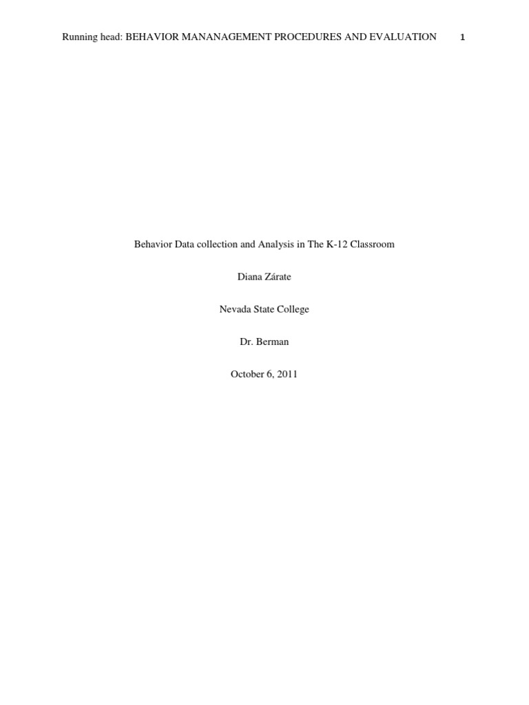 Behavior Data Collection and Analysis K-12 | PDF | Career & Growth