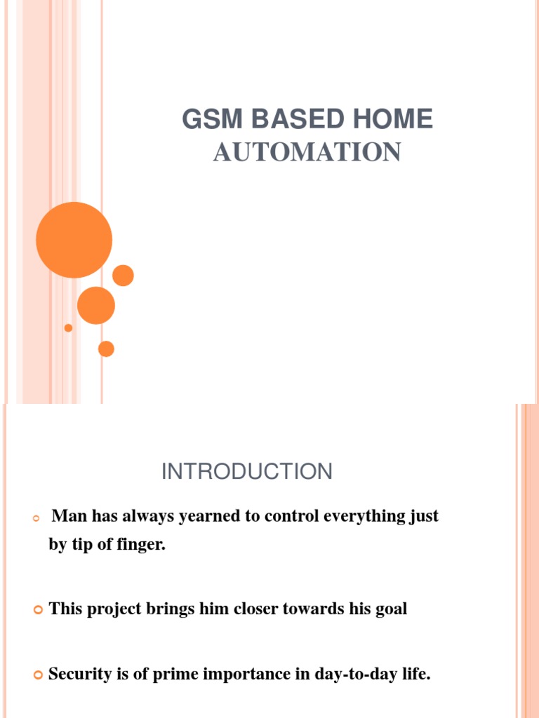 GSM Based Home Automation Org PDF Automation Gsm