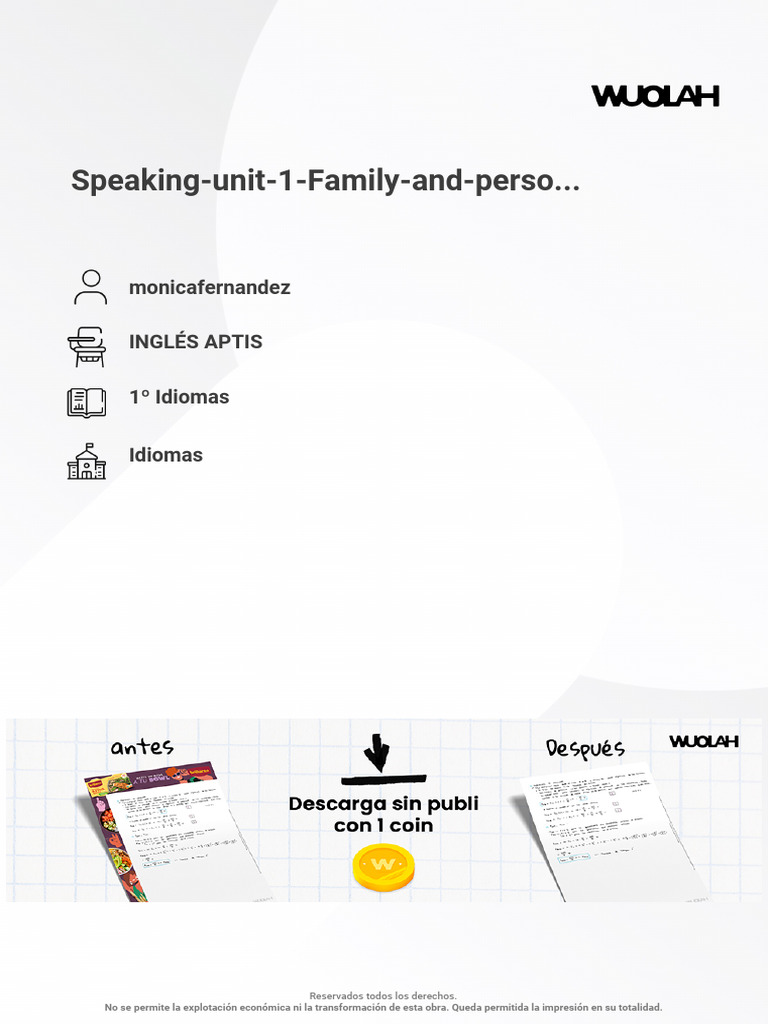 Family Relationships Speaking Practice | PDF